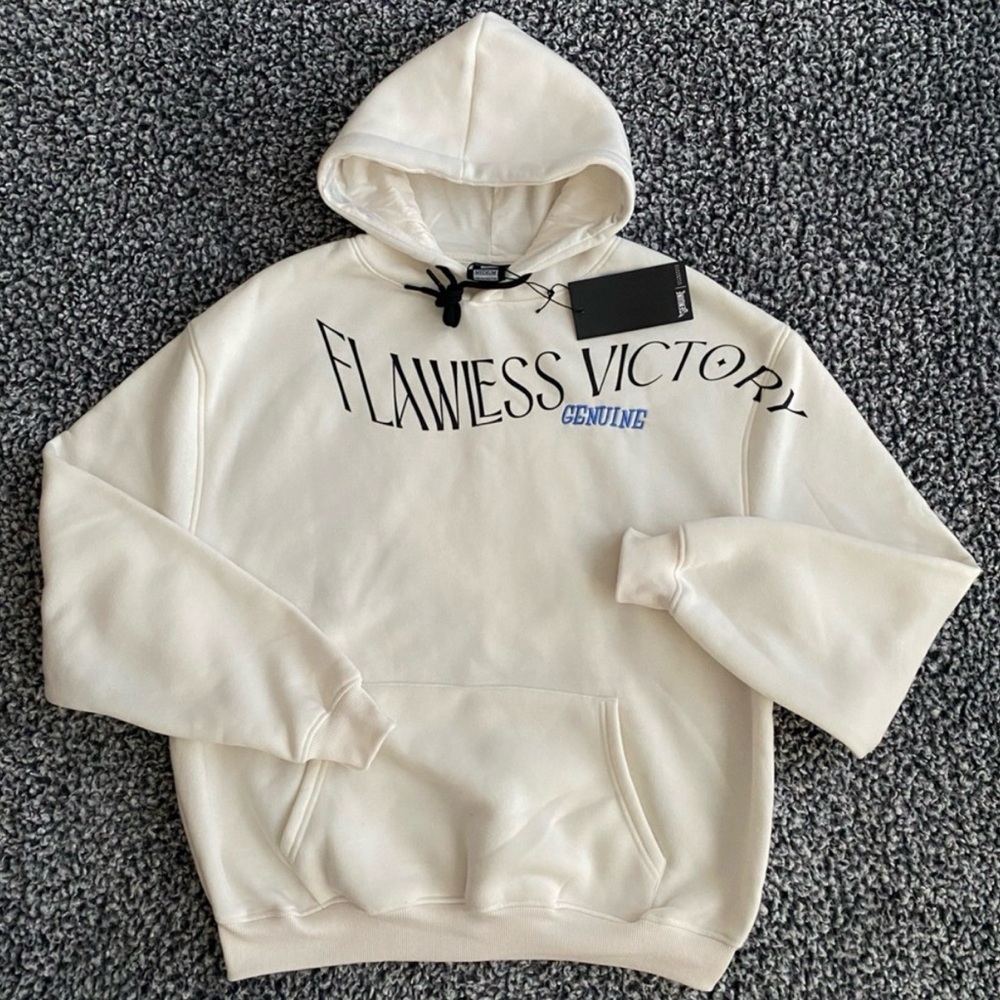 Men’s Graphic Hoodie, Genuine, Flawless Victory, Size Medium, NWT